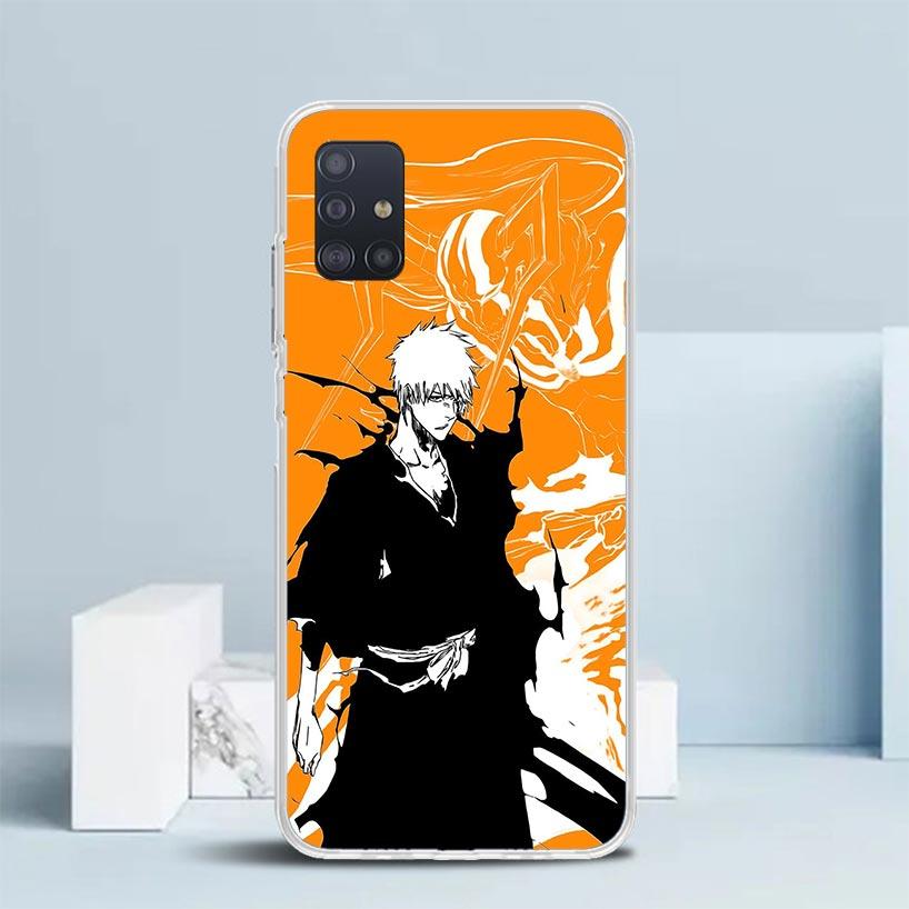 Kurosaki Ichigo Bleach Phone Case For Samsung Galaxy A52 A32 A22 A12 A51 A50S A30S A10S Note 20 Ultra 10 S10 Plus A31 A20 A71 A7