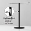 Black Hand Towel Holder Stand – Countertop T-Shaped Stainless Steel Towel Rack with Non-Slip Base for Vanity and Kitchen