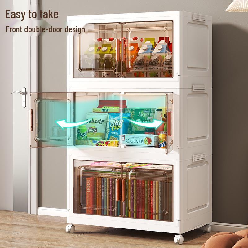 Foldable Children's Wardrobe: Plastic Organizer for Baby Clothes, Toys, Snacks