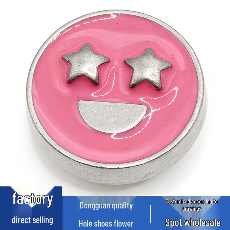 Metal Smile Chain Shoe Flower Buckle Decorations