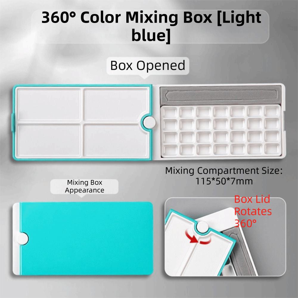 360 Degree Rotatable Paint Box Detachable Watercolor Packaging Box  Painting Sketch