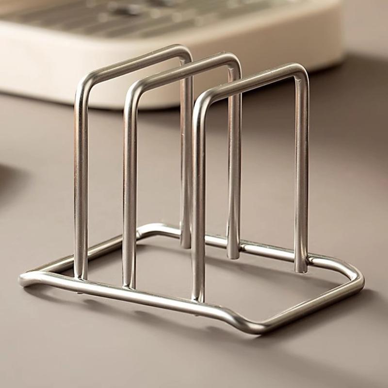 Multifunctional Kitchen Organizers Sturdy Stainless Steel Dish Rack For Cutting Boards And Cookware Lids