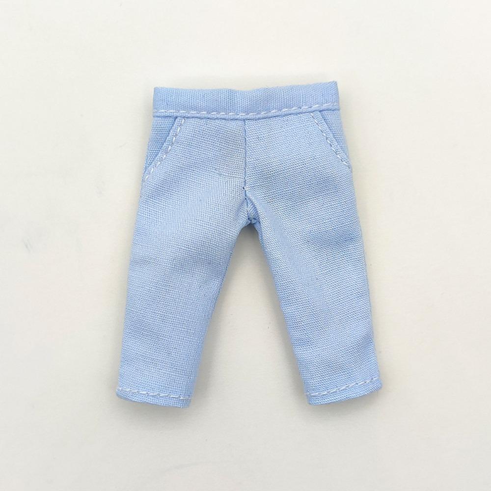 Cute Doll Clothes Mini Denim Trousers for 1/11 OB11/Obitsu11Dolls/1/12Bjd Doll Doll Accessories