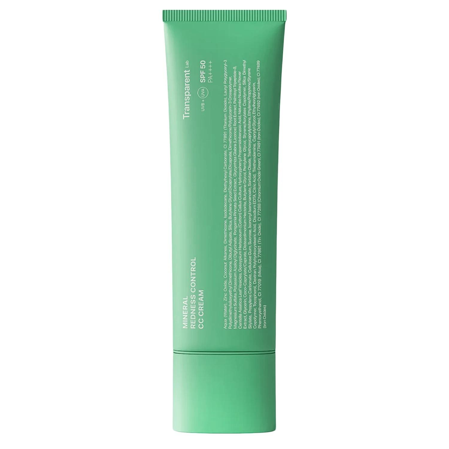 Transparent Lab - Crème CC Contrôle Rougeurs Minérales, 45 ml - Krem koloryzujący SPF 50 redukujący zaczerwienienia