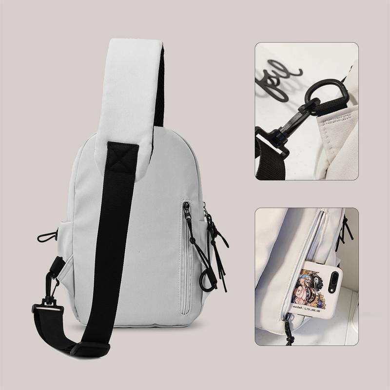 Enkel skulderryggsekk for menn og kvinner crossbody bag liten brystveske sykling sport fjellklatring gutter