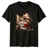 Kitten Drinking Coffee Cute Pet TShirt Kitten Coffee Lover Animal