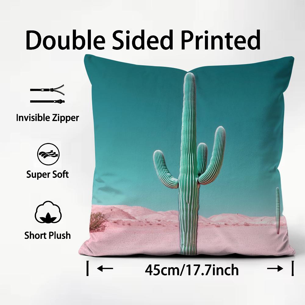 Funny Tropical Plant Fruits Cushion Cover Plush Fabric Soft DoubleSided Printed Sofa Warm Winter Home Child Gift Pillow Case