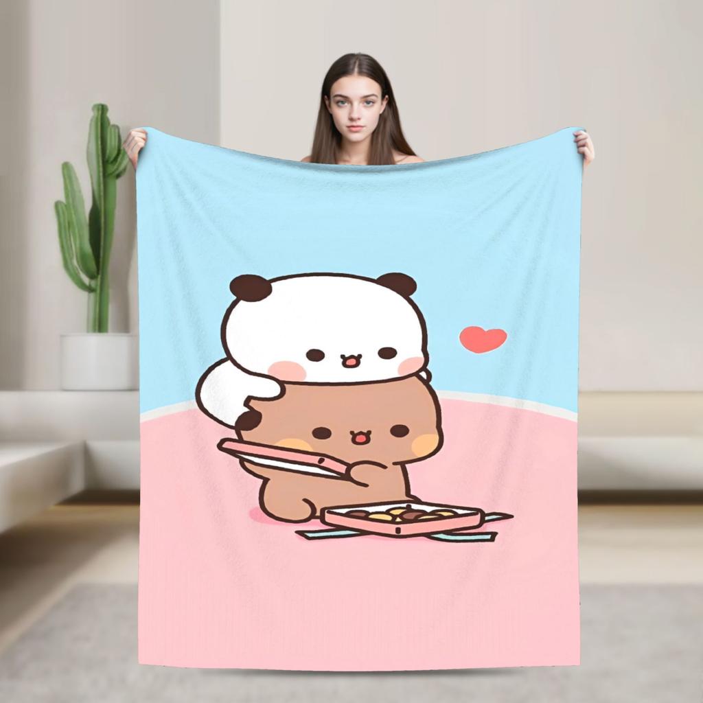 Bubu Dudu Flannel Blanket Winter Super Soft Throw Blanket for Kids Adult Outdoor Print Bedspread Sofa Bed Cover