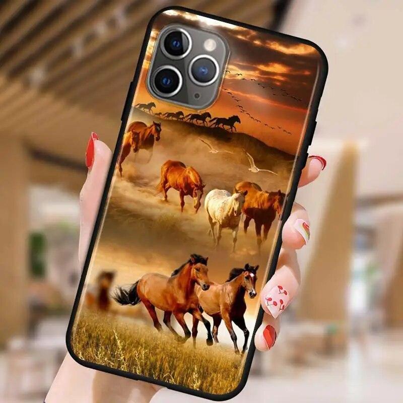 Pouzdro na telefon Running Horse pro iPhone Samsung Galaxy Redmi Xiaomi Oppo OnePlus Note SA 7 8 9 10 11 12 13 14 20 21 22 23 53 54 Pro Max Ultra TPU Soft
