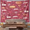 Cheerful Wine and Fruits Pattern Pattern Wall Hanging Tapestry Decorative Tapestry Home Decor for Bedroom and Living Room