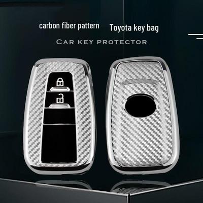 Toyota A Stili TPU Karbon Fiber Araba Anahtar Kılıfı