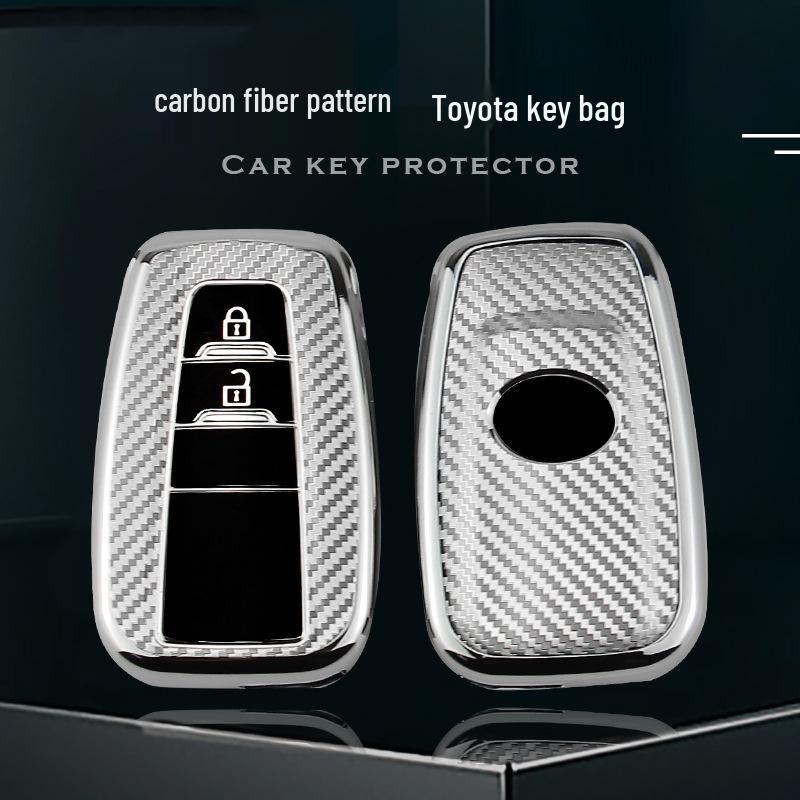 

Toyota A Style TPU Carbon Fiber Car Key Case Single Piece