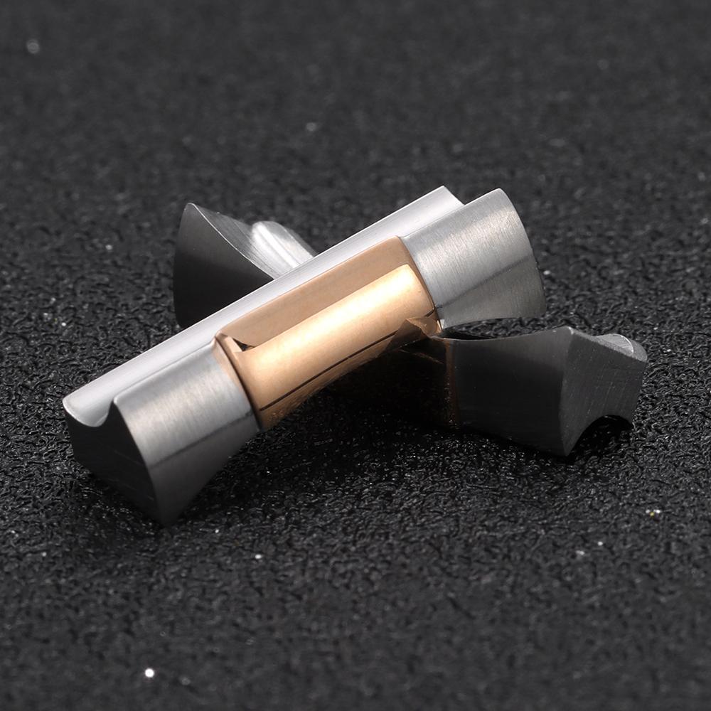 20mm 21mm Massives gebogenes Endstück für Rolex Submariner Uhrenarmband für Wassergeister für Daytona Gummiarmband Nahtlose Verbindung 2 Stück