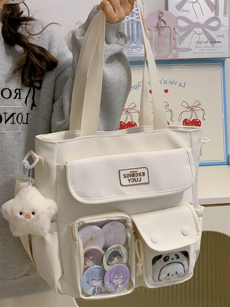 Y2K Fresh and Sweet Girl Ulzzang Ita Bag Japanese Ins College Style Crossbody Bag Large Capacity Women's Daily Commuting Toy Bag
