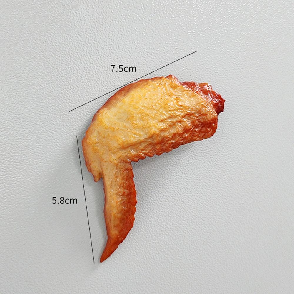 Three-Dimensional Design Simulation Food Chicken Legs And Wings Personality Home Decor Fridge Magnet Refrigerator Decoration