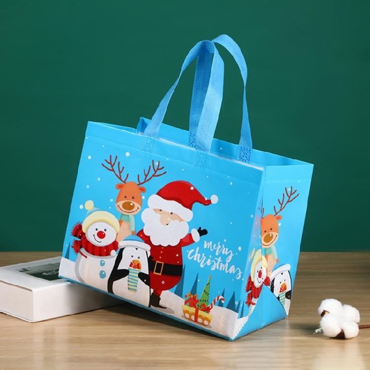 Vánoční tašky s uchem Dárková taška Opakovaně použitelná netkaná taška na nákup