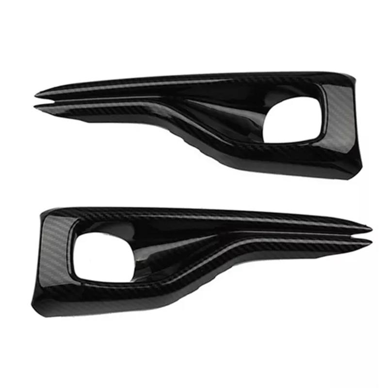 Car Styling Fog Light Cover Fog Lamp Eyebrow Trim Strips For Ford Focus MK4 +, Parts Accessories Carbon Fiber Pattern