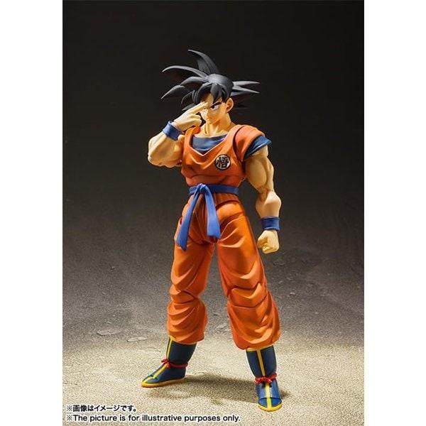 Bandai S.h.figuarts Dragon Ball Z Son Goku Earth Raised Saiyan Painted Movable