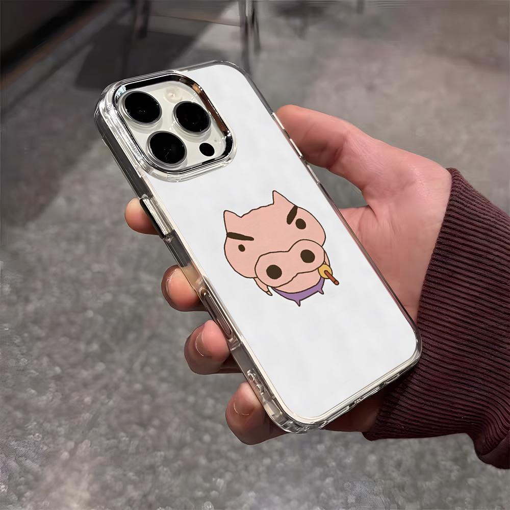 

Anime Buriburizaemon Pig Phone Case For IPhone 17 Air 16 E 15 14 13 12 11 Plus Pro Max Electroplated Transparent Soft Shell iPhone17 Pro Max