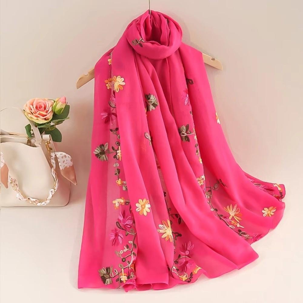 Literary National Style Long Scarf Spring Summer Travel Sunscreen Shawl New Women's Scarves Gift