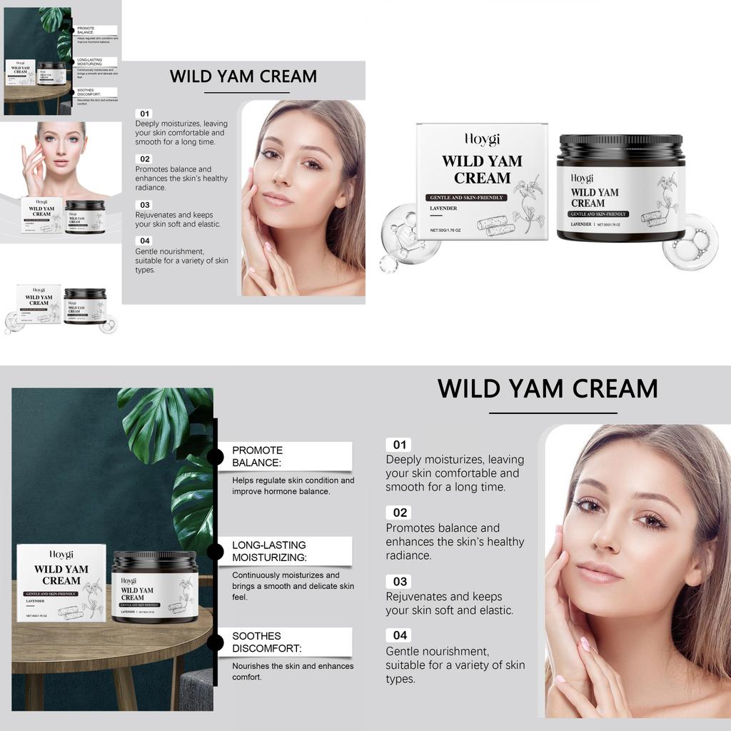 Hoygi Wild Yam Balance Cream Gentle Hydration Nourishing Softening Daily Skincare 50g