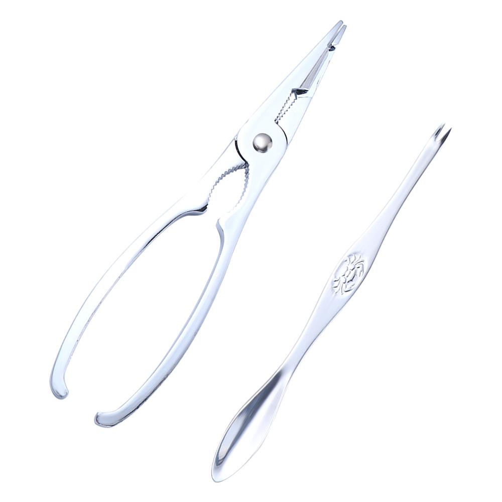 Clip Lobster Clamp Crab  Pliers Eating Seafood Tool  Set Crab Peeler Seafood Cracker Prawn Peeler