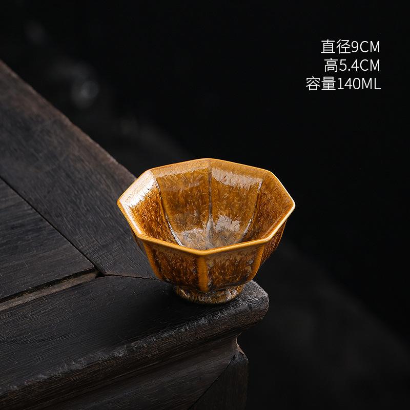 Coarse Pottery Master Cup Single Cup Women'S Ceramic Teacup Kung Fu Tea Set Household Tea Cup Small Cup Chinese Tea Cup Jianzhan