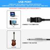 ULBRE USB Guitar Cable Guitar Cord 10FT USB Male To 1/4 Inch TS Mono Jack Connector Cord Compatible Windows and MacOS Guitar Bass To PC for Recording