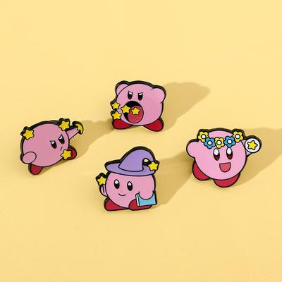 Cute Anime Game Characters Peripheral Metal Badge Star Kirby Brooch Kirby Spit Stars