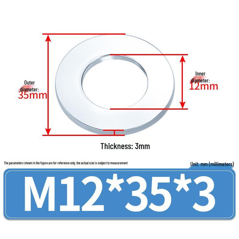 Extra Large Galvanized Metal Flat Washers - Sizes M1.6 to M14