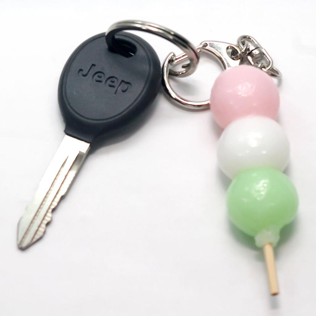Food sample keychain dumplings that look like they could eat them 131OK - Three-colored
