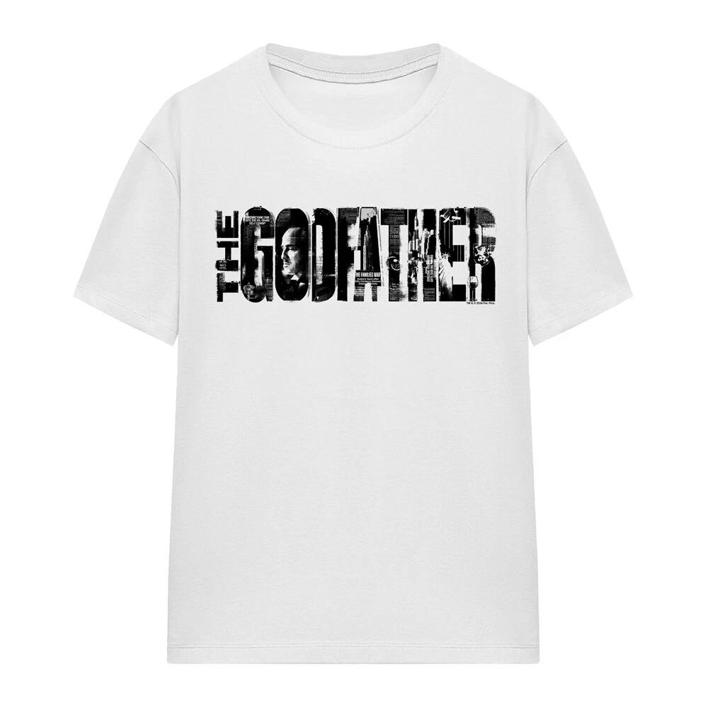 Godfather Newspaper Godfather Logo Ladies 100% Cotton T-shirt Mens Tees Top S-2XL, White S