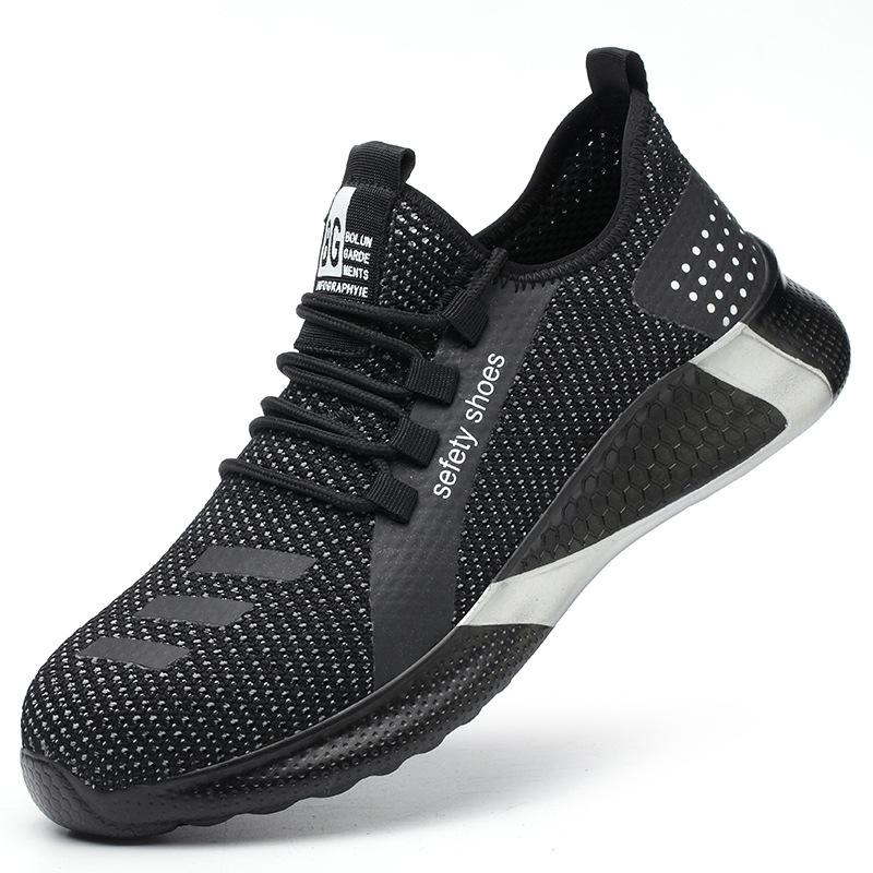 Holfredterse Drop Shipping Men  Steel Toe Cap Boots Protective Work Outdoor Anti Smashing Puncture Proof Shoes Sneakers Gt