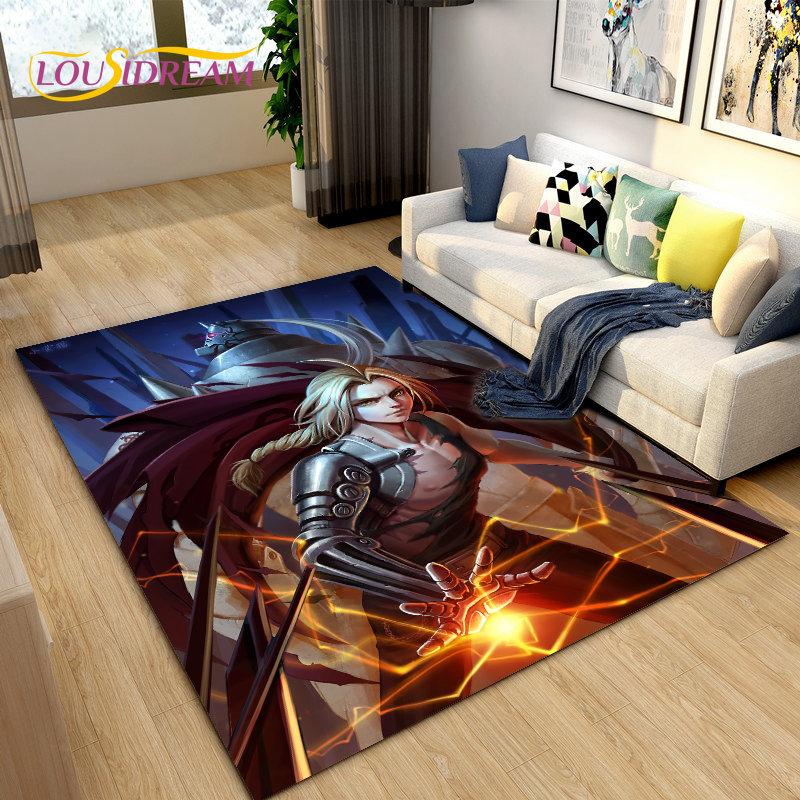 Fullmetal Alchemist Anime Cartoon Area Rug Large,Carpet Rug for Living Room Bedroom Sofa Doormat Decoration, Non-slip Floor Mat
