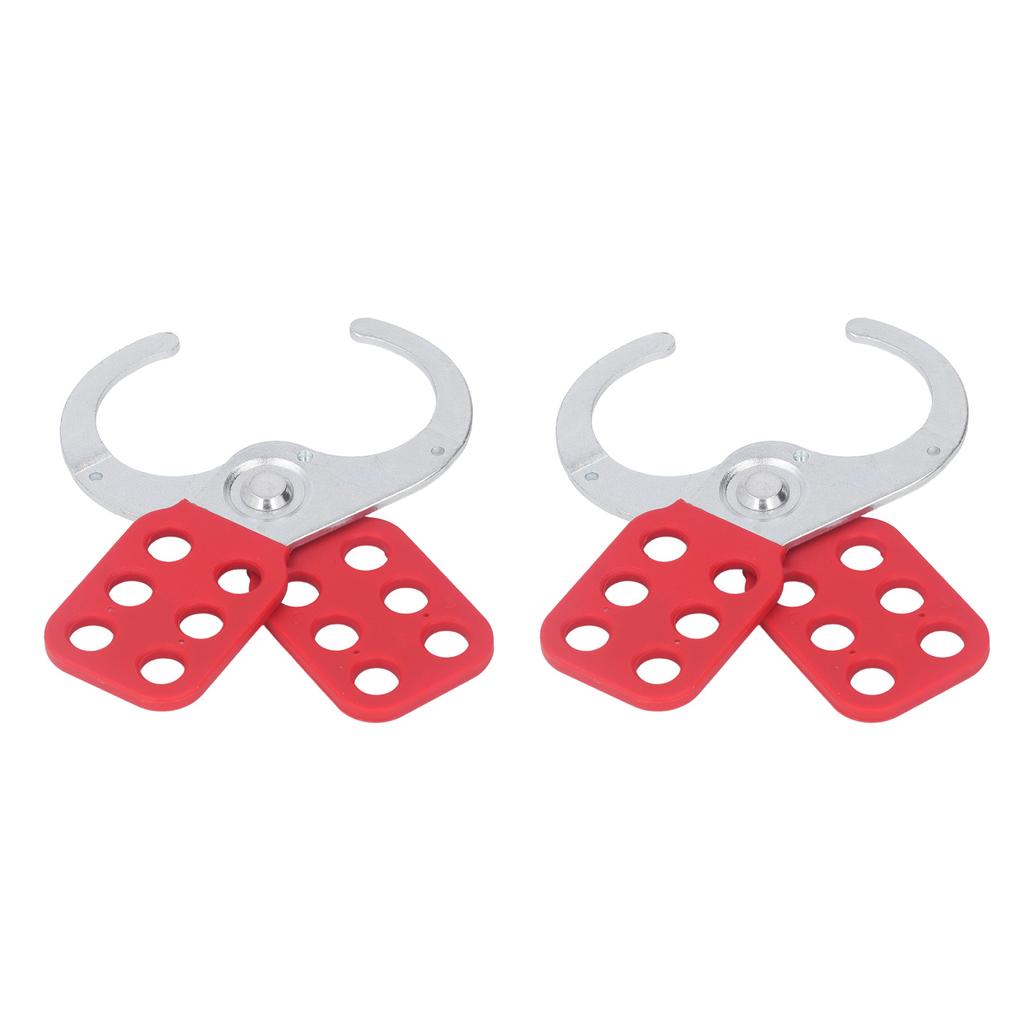 2PCS Safety Tag Out Hasp 1.5 Inch Industrial 6 Hole Galvanized Steel Lockout Hasp