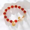 Natural Agate Jade Rabbit Braceletfashion Women Daily Jewelry Gift