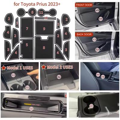 For Toyota Prius 60 2025 2025 Anti-slip Gate Slot Mat Door Groove Pad Cup Holder Car Interior Accessories