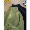 Men's Lapel Polo Wool Sweater - Autumn/Winter 2024 Loose Fit, Solid Color, Casual Knitwear