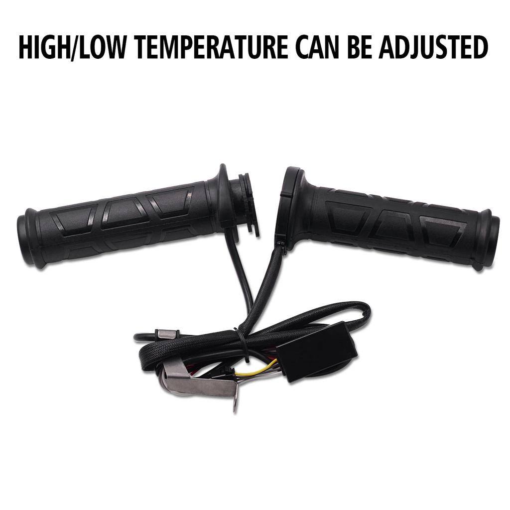 Electric Heated Motorcycle Handlebar Grips with Adjustable Switch for 22mm Bars