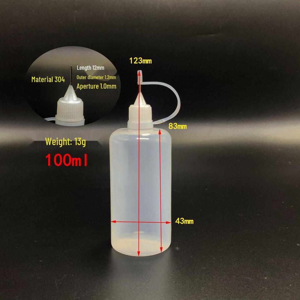 Needle-Point Liquid Dispensing Bottle for Makeup, Tattoo Pigment, Essential Oils, PE Plastic