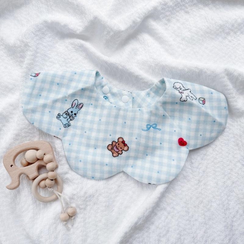 Cotton Bib Cartoon Print Baby Feeding Towel Soft Comfortable Saliva Towel Newborns Burping Cloth for Boys Girls