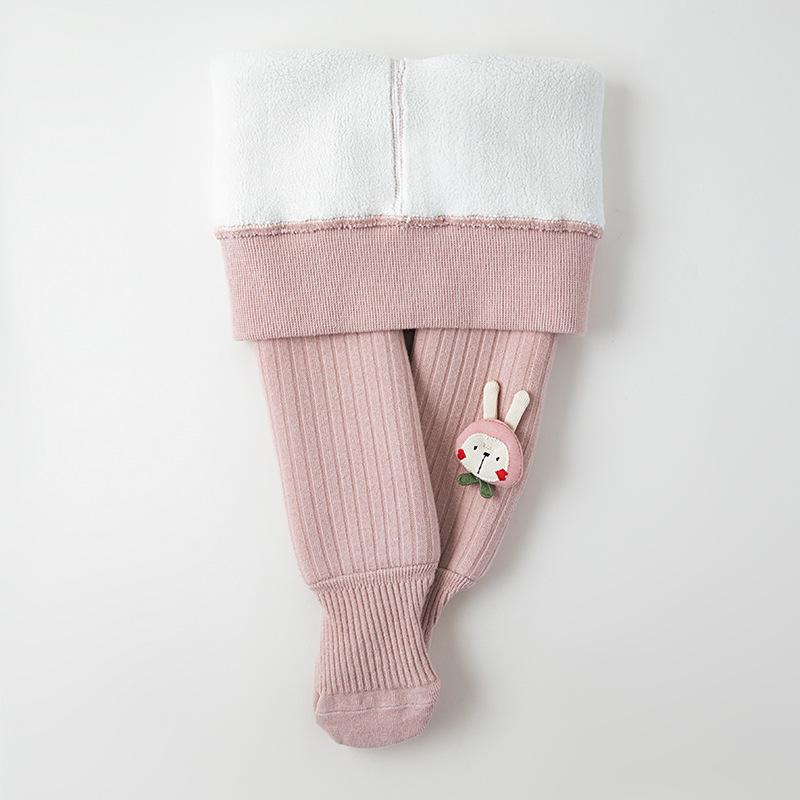 

Рождественские колготки для детей, зимние флисовые детские леггинсы для девочек, плотные, с рисунком принцессы, уютные, мягкие, новогодние, для младенцев, теплые колготки S(open gear) 70-80CM розовый