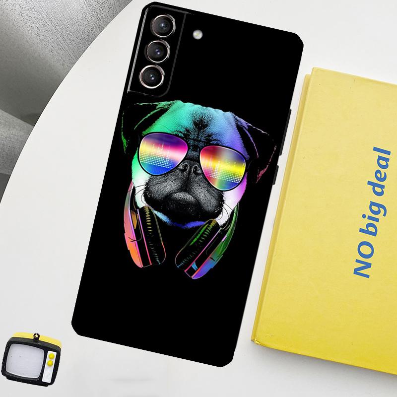 

Cute Pug Dog Phone Case For Samsung Galaxy S25 S26 Ultra S20 S21 S22 S23 Plus S24 Ultra S10 S25 FE Cover Galaxy S24 FE