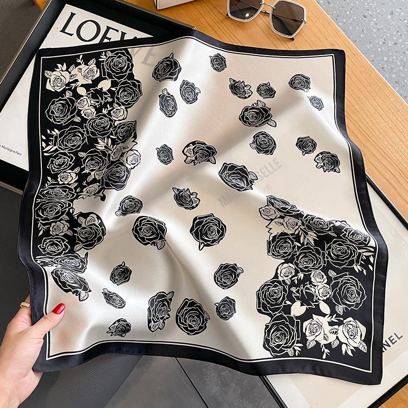 100% Silk Scarf Bandana Women Square Scarves Wrap Kerchief Mulberry Spring Fashion Luxury High Quality Headband Hijab Shawls