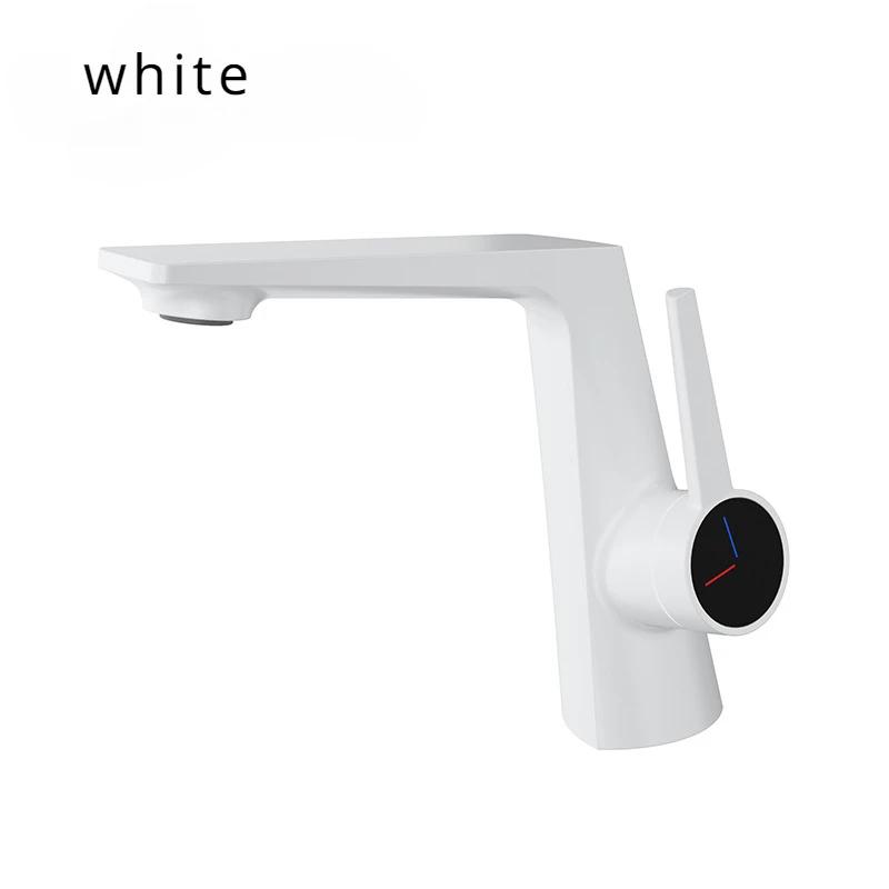 Gunmetal Brass Bathroom Basin Faucet Deck Mounted Hot And Cold Water Mixer Tap