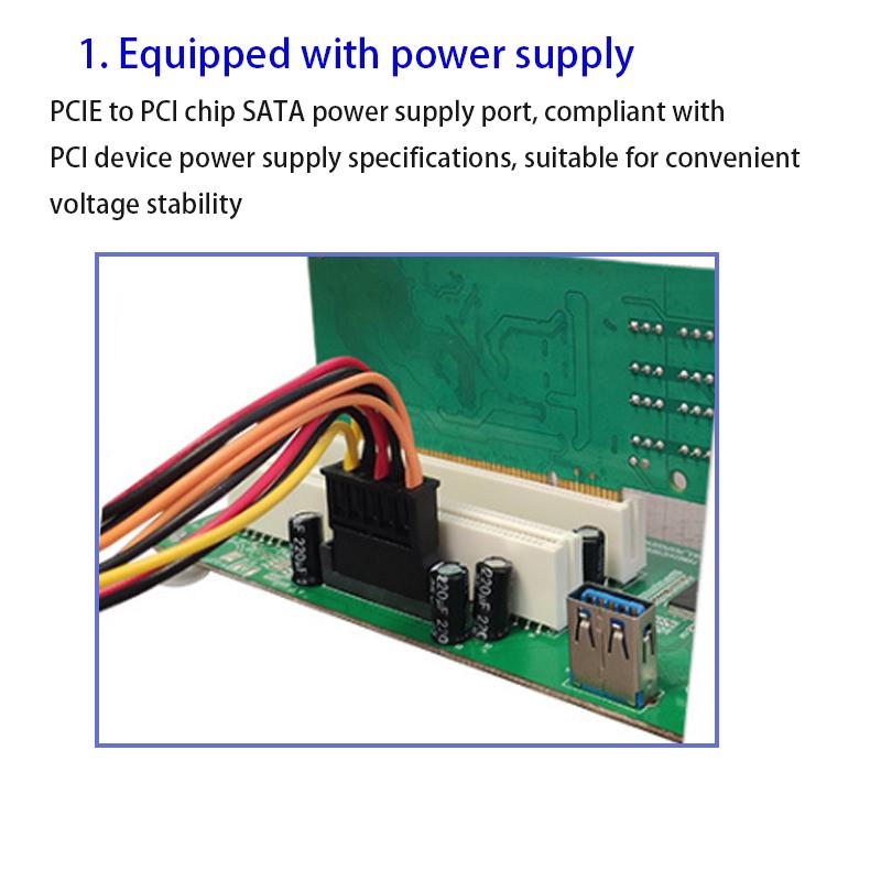 Gaming Adaptive PCI E Sata Card Controller Extender PCIe Converter PCI-e To PCI Adapter Card PCI-E Riser Card Adapter Expansion Card Game PCIE Card
