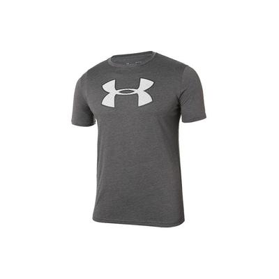 Big Logo Print Crew Neck T-Shirt Men Tops Charcoal 1329583-019