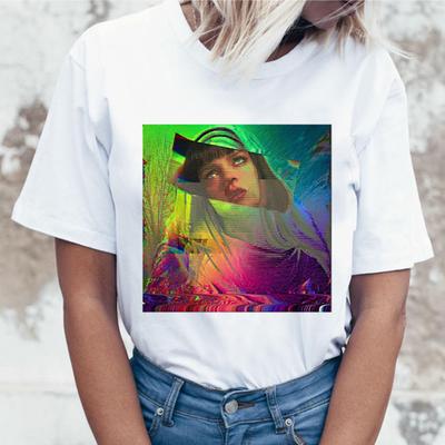 Ästhetisches Vaporwave T-Shirt Damen T-Shirt Harajuku Ullzang Meme Lustiger Grunge-Print Weiblich Sommer Ts