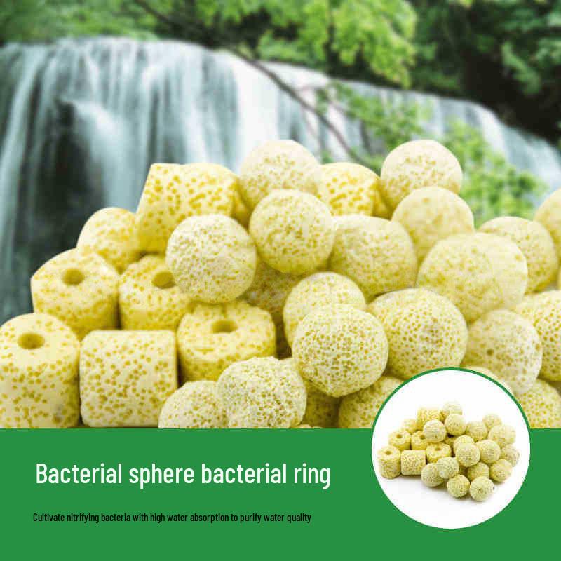 Nano Infrared Aquarium Filter Balls for Nitrifying Bacteria, 500g Yellow Bacteria Ring 500g