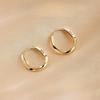 925 Silver Round Hoop Earrings For Women Simple Trendy Circle Jewelry Party Wedding Holiday Gifts